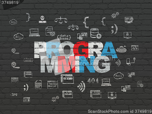 Image of Database concept: Programming on wall background
