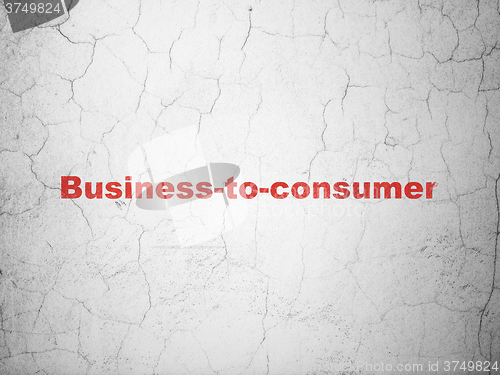 Image of Business concept: Business-to-consumer on wall background