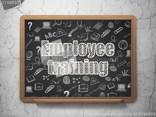 Image of Learning concept: Employee Training on School Board background