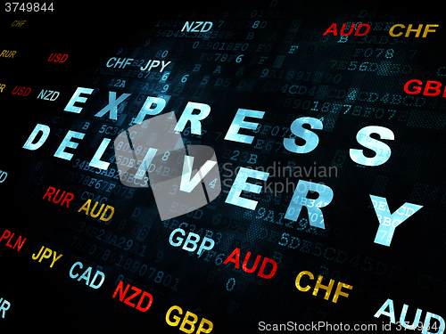 Image of Business concept: Express Delivery on Digital background