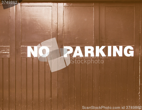 Image of  No parking sign vintage