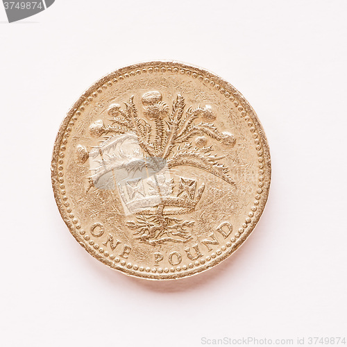 Image of  UK 1 Pound coin vintage