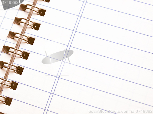 Image of  Blank notebook page vintage