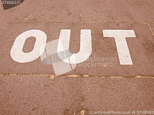 Image of  Out sign vintage