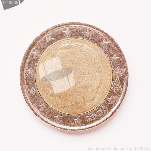 Image of  Belgian 2 Euro coin vintage