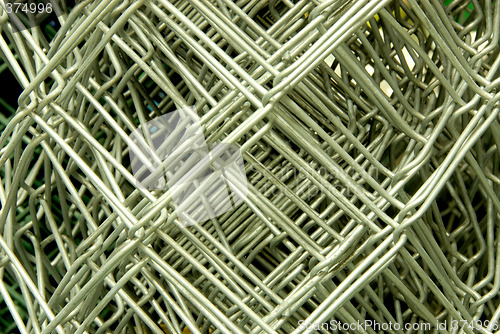 Image of Metal net in close up