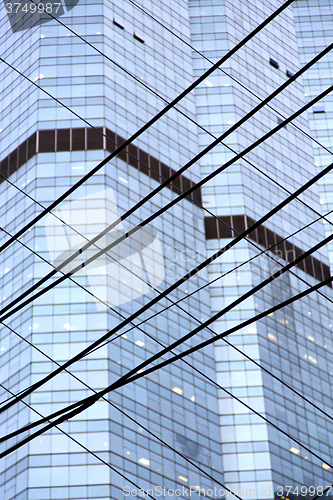 Image of current pipe grid reflex of   window terrace of the centre  thai