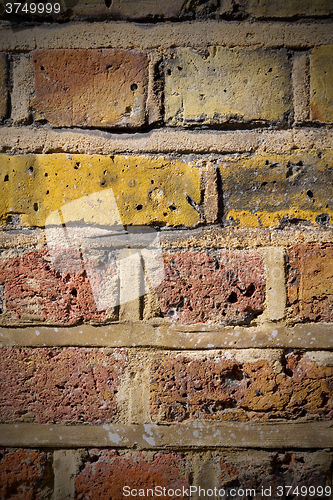 Image of in london   the    abstract    texture of a ancien wall and ruin