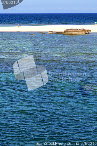 Image of  blue lagoon   in thailand kho tao bay abstract of a  sea