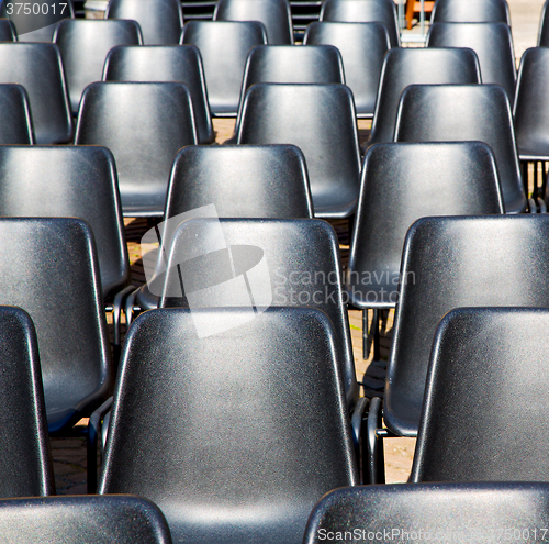Image of empty seat in italy europe background black  texture