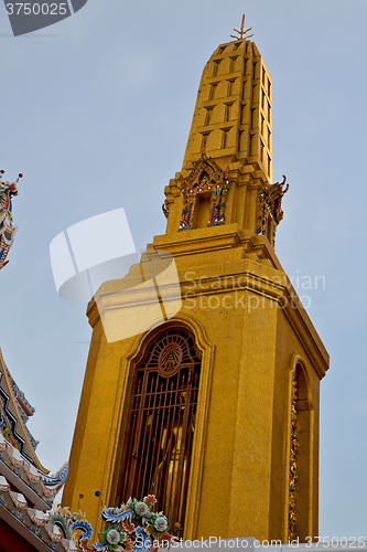 Image of  thailand asia      bangkok sunny    roof wat  palaces     sky  