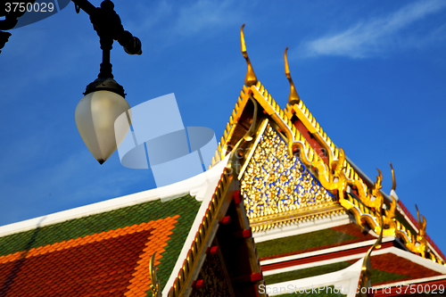 Image of asia  thailand  in  bangkok sunny street lamp