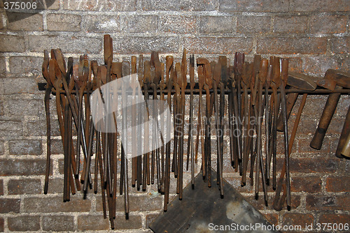 Image of tools in an old smithy