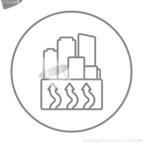 Image of Factory line icon.