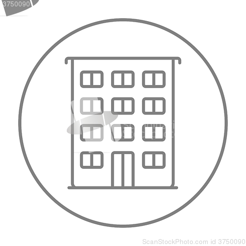 Image of Residential building line icon.