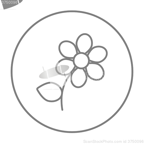 Image of Flower line icon.