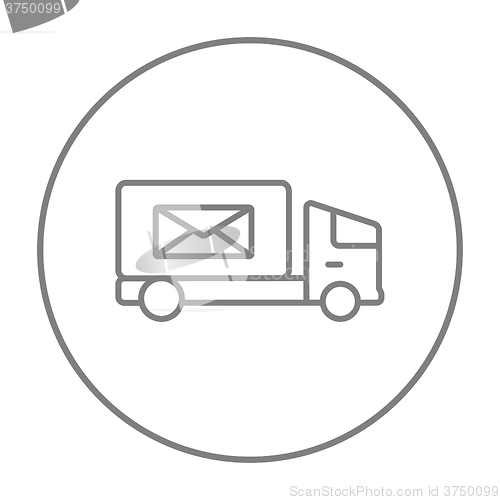 Image of Mail van line icon.