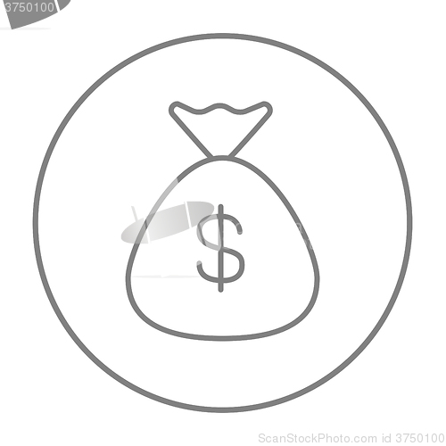 Image of Money bag line icon.