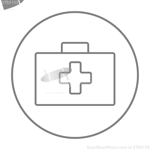 Image of First aid kit line icon.