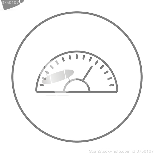 Image of Speedometer line icon.