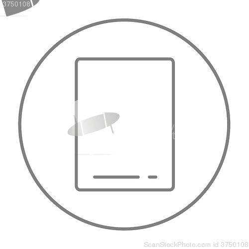 Image of Touch screen tablet line icon.