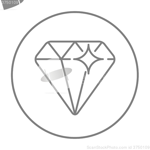 Image of Diamond line icon.