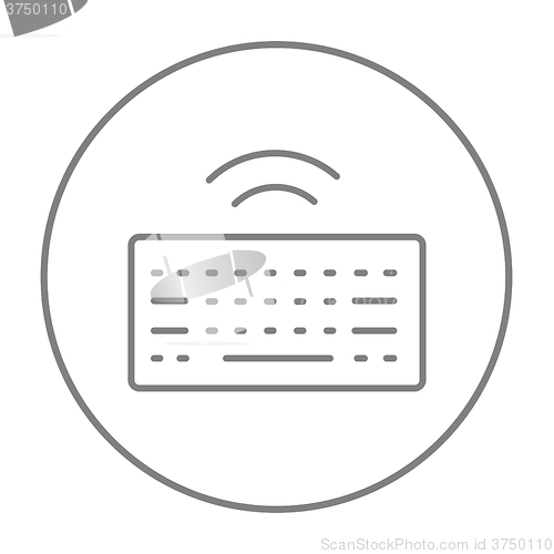 Image of Wireless keyboard line icon.