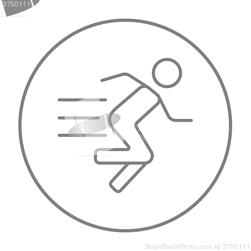 Image of Running man line icon.