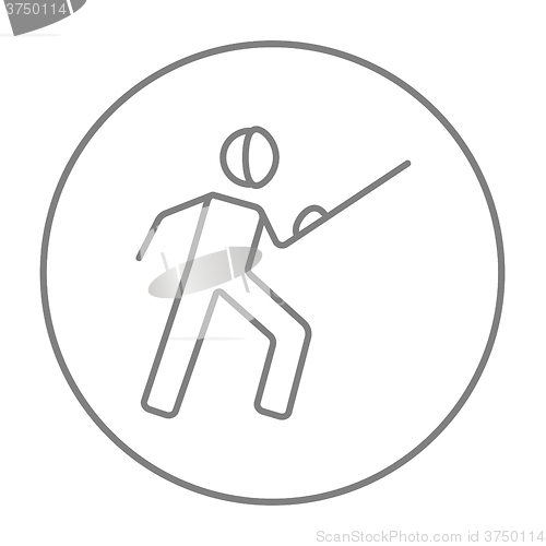 Image of Fencing line icon.