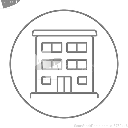 Image of Residential buildings line icon.