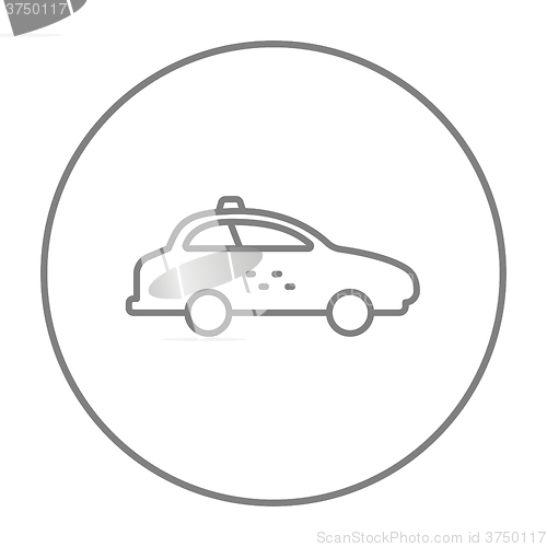 Image of Taxi car line icon.