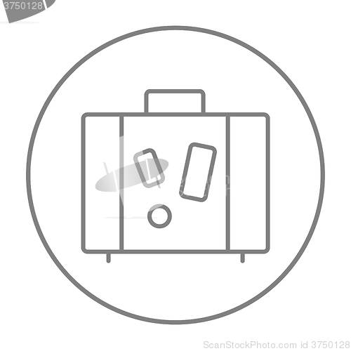 Image of Suitcase line icon.