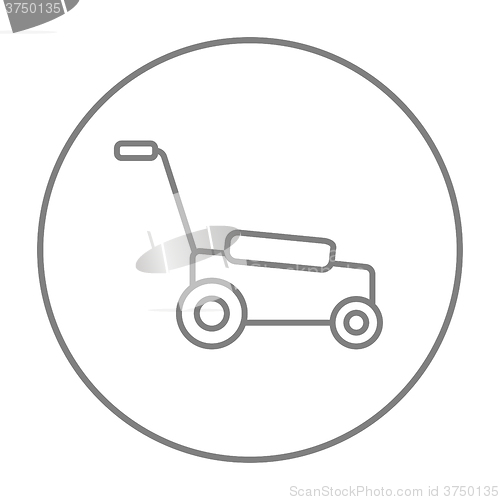 Image of Lawnmover line icon.