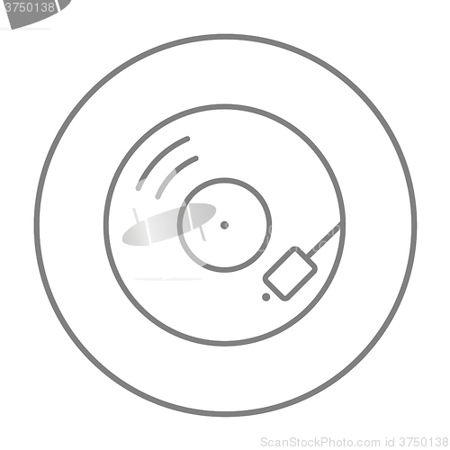 Image of Turntable line icon.