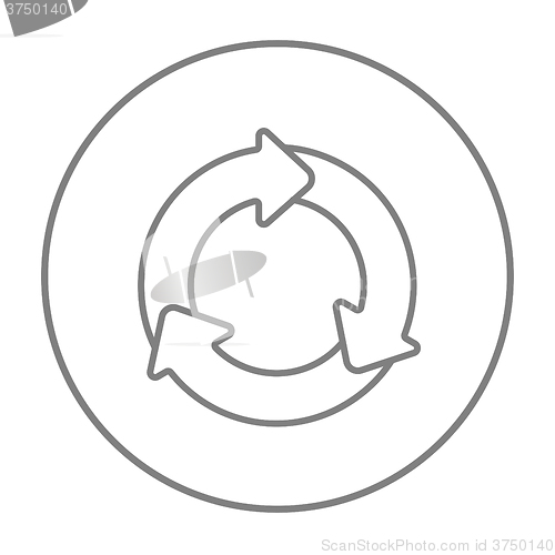 Image of Arrows circle line icon.