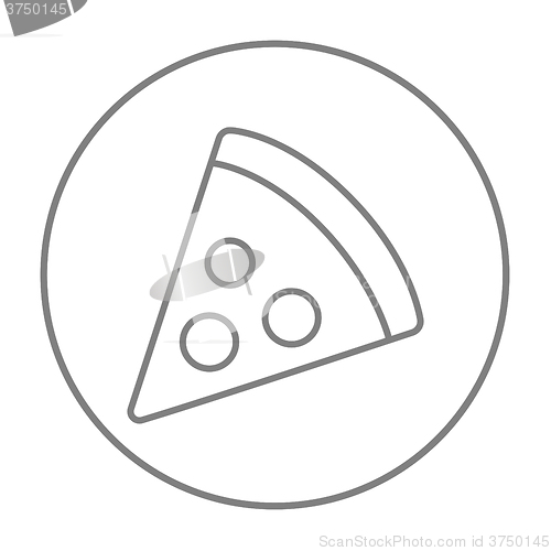 Image of Pizza slice line icon.