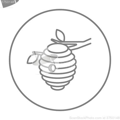 Image of Bee hive line icon.