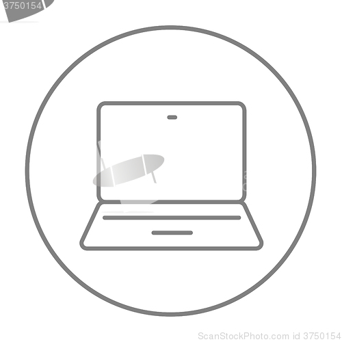 Image of Laptop line icon.