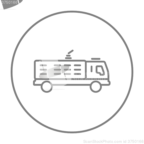 Image of Fire truck line icon.