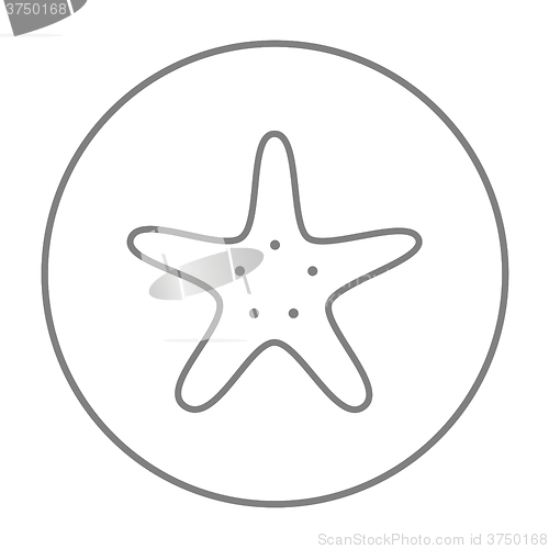 Image of Starfish line icon.