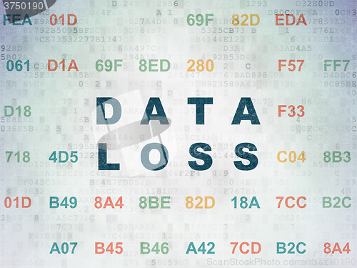 Image of Information concept: Data Loss on Digital Paper background
