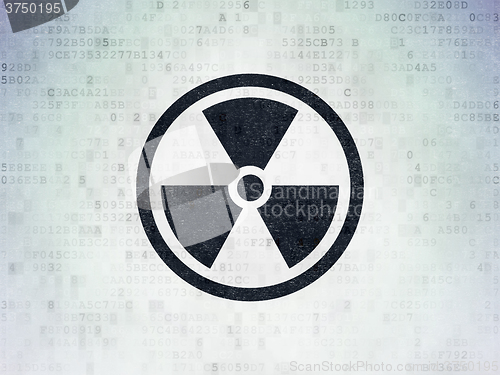 Image of Science concept: Radiation on Digital Paper background
