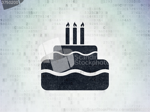 Image of Entertainment, concept: Cake on Digital Paper background