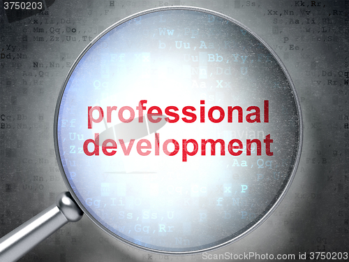 Image of Studying concept: Professional Development with optical glass