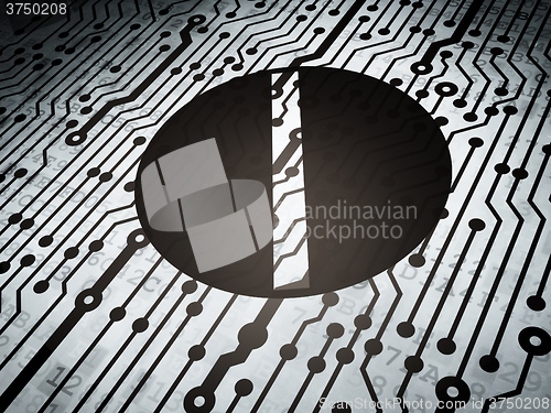 Image of Health concept: circuit board with Pill