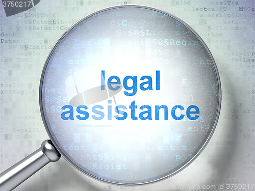 Image of Law concept: Legal Assistance with optical glass