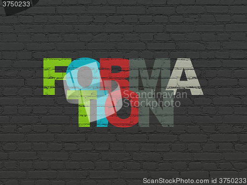 Image of Education concept: Formation on wall background