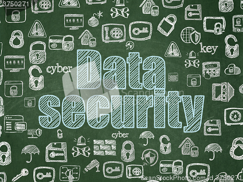 Image of Security concept: Data Security on School Board background