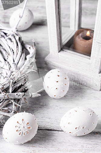 Image of decor of carved eggs