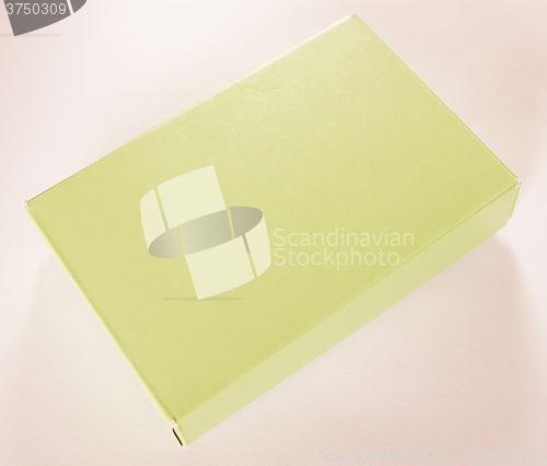 Image of  Green yellow paper box vintage